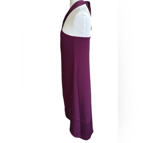 Trina Turk Glow Halter Neck Carmel Crepe Dress Purple Plum Women’s Size 6 NEW - Picture 7 of 13